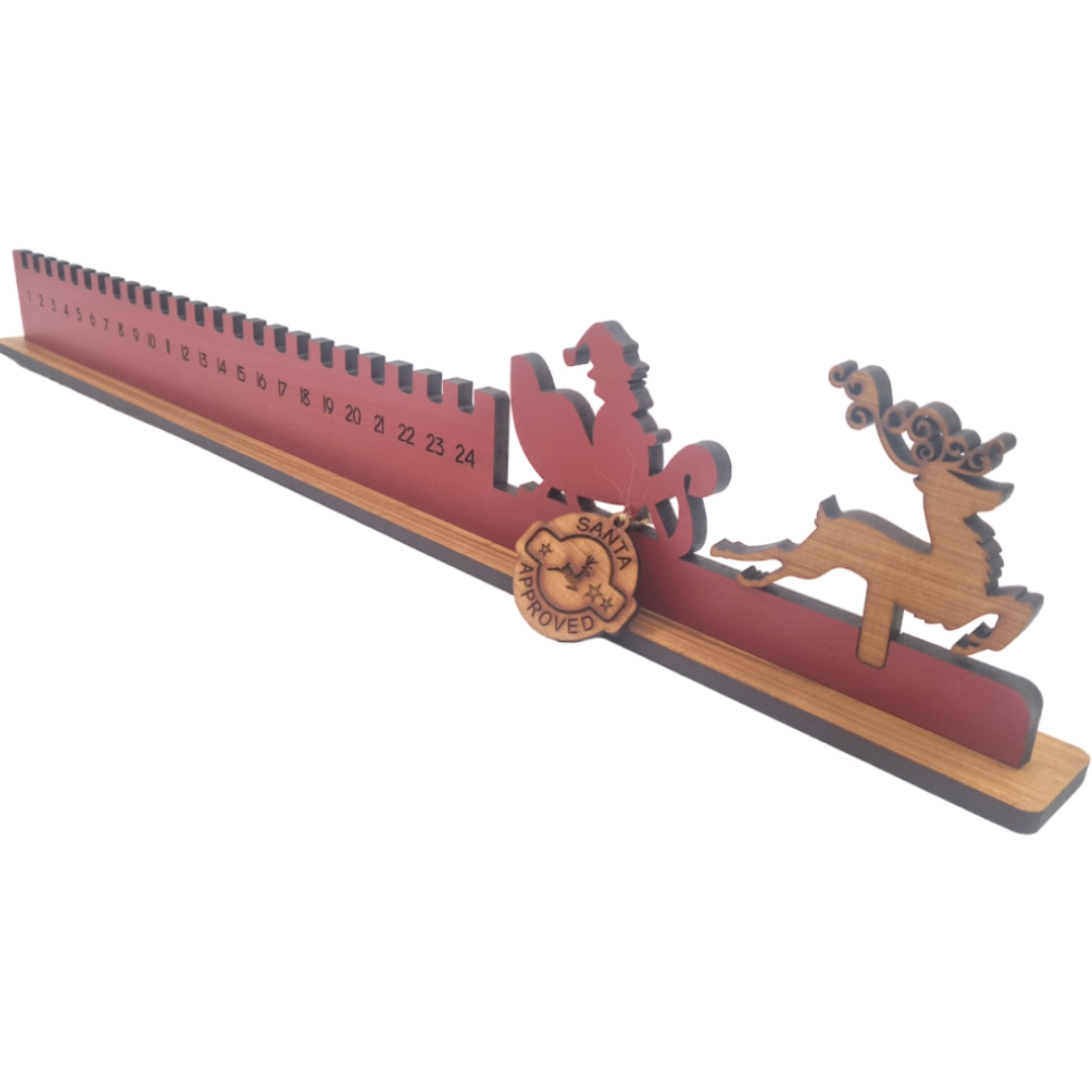 Sleigh Advent Calendar Large Red